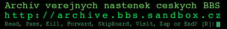 Archiv verejnych nastenek ceskych BBS